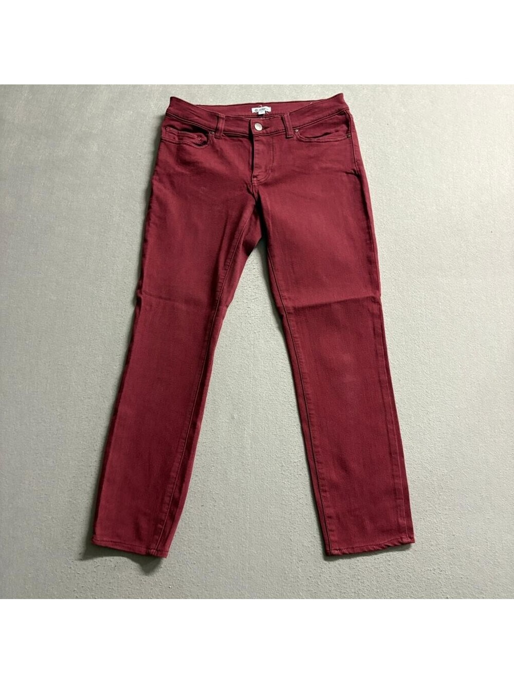 Susina Skinny Jeans Womens 26 Burgundy Red Stretch Denim Pants